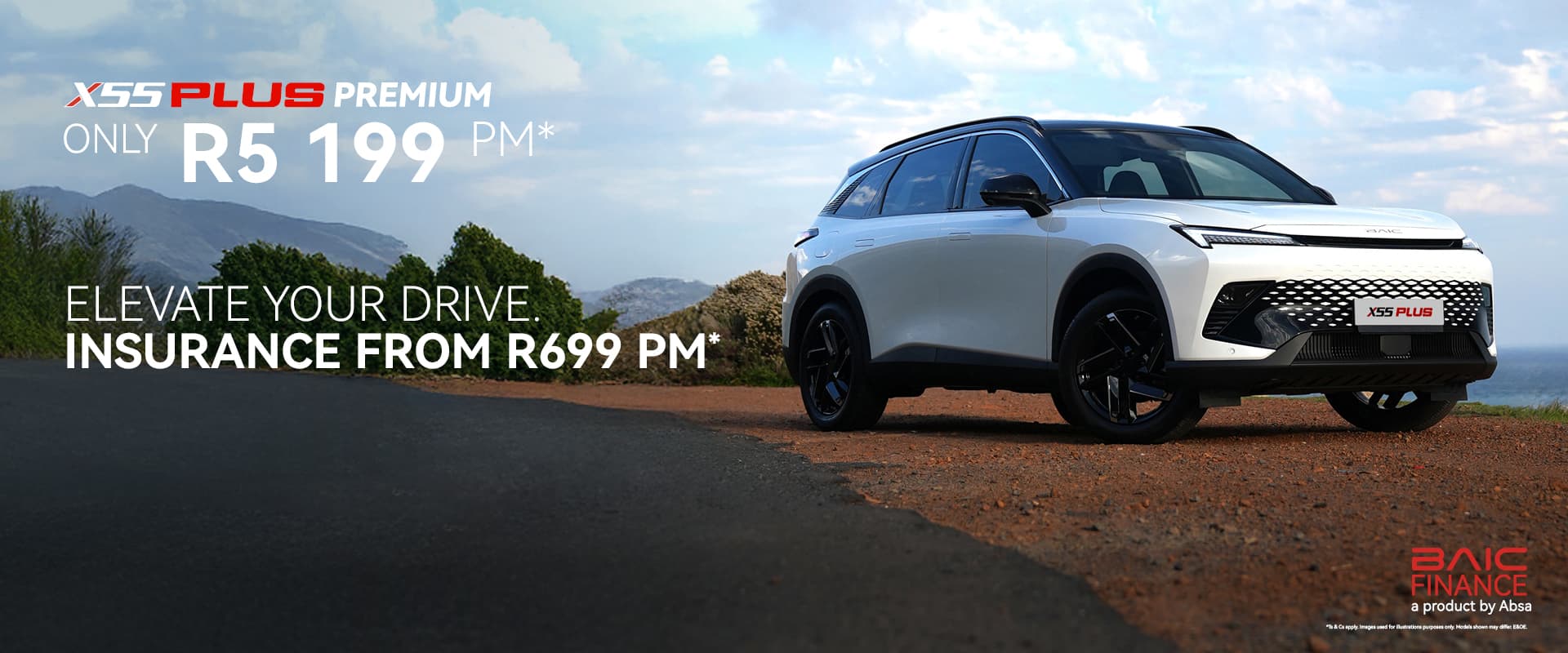 BAIC X55 Plus Premium Monthly Slider Banner