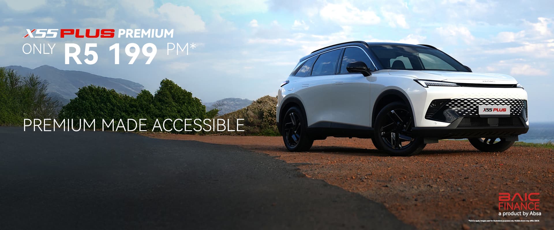 BAIC X55 Plus Premium Monthly Slider Banner